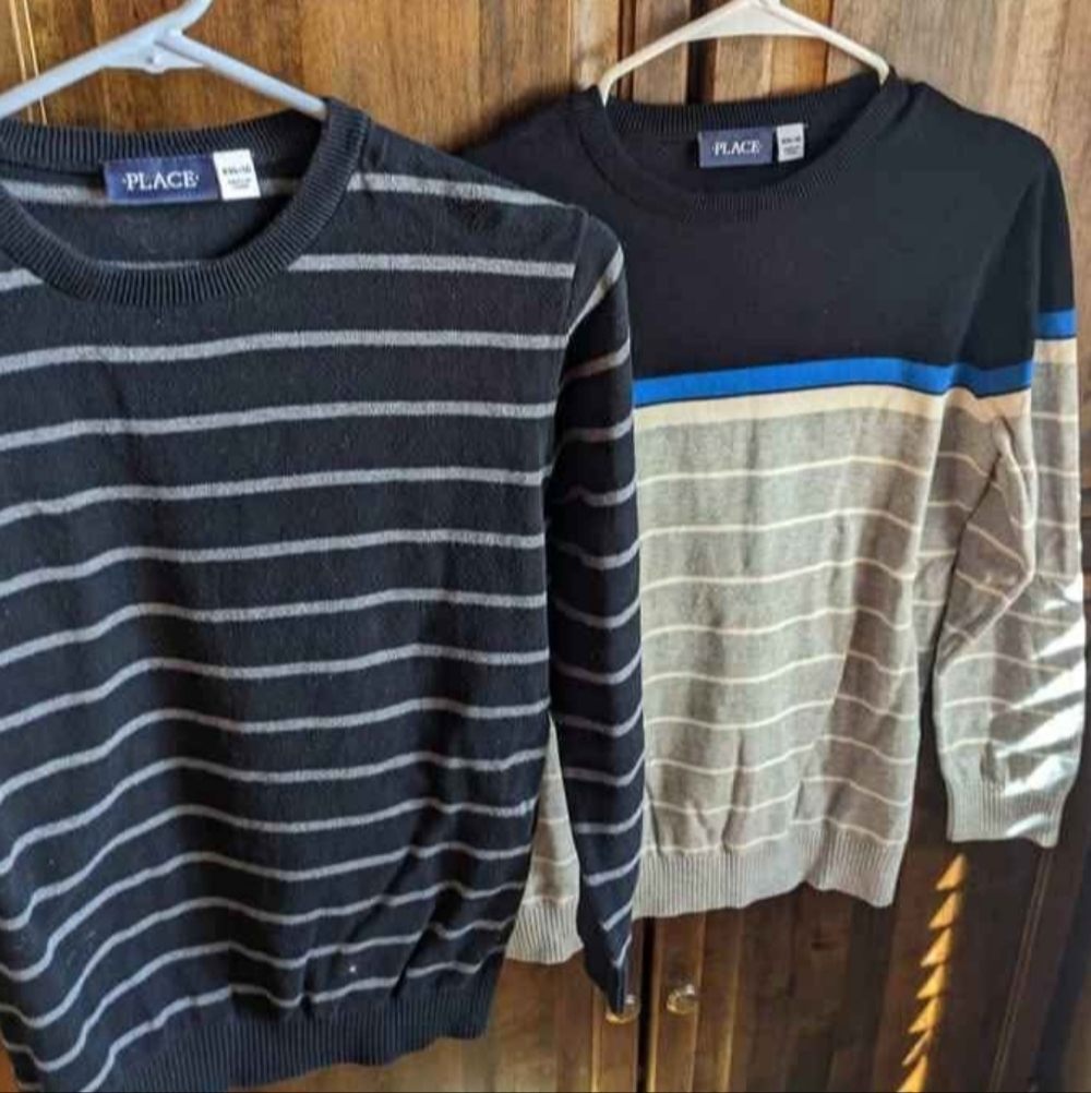 Youth 16 Crewneck Sweaters - Black, Gray, and Blue